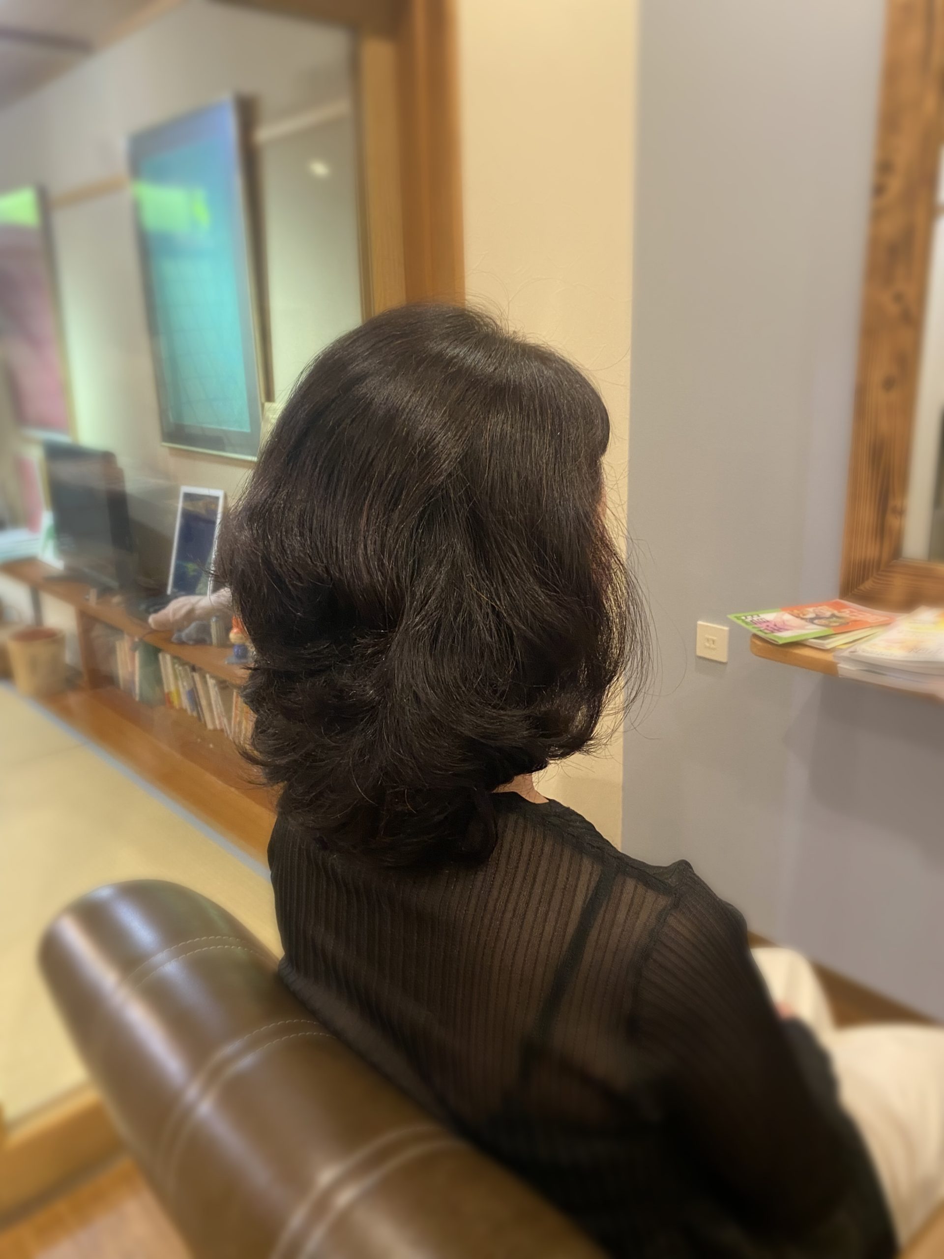 少しのブローでOKくせ毛さんロング