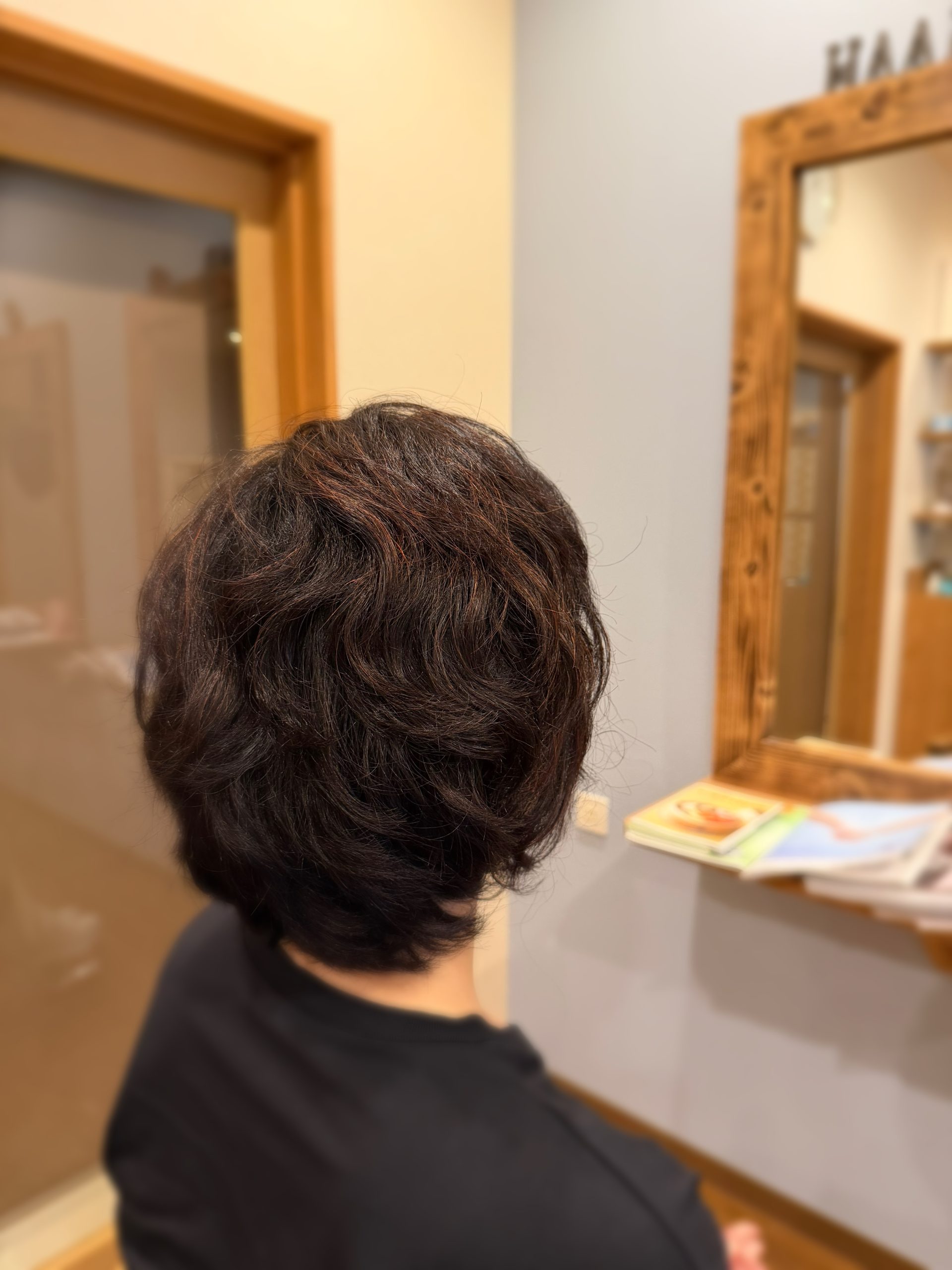 残ったパーマをいかしながら